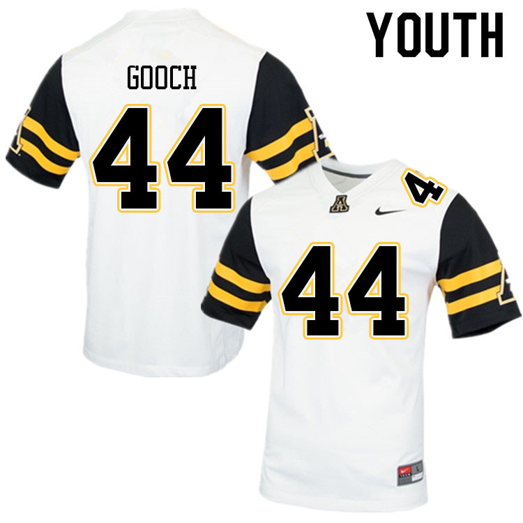 Youth #44 Brodrick Gooch Appalachian State Mountaineers College Football Jerseys Sale-White